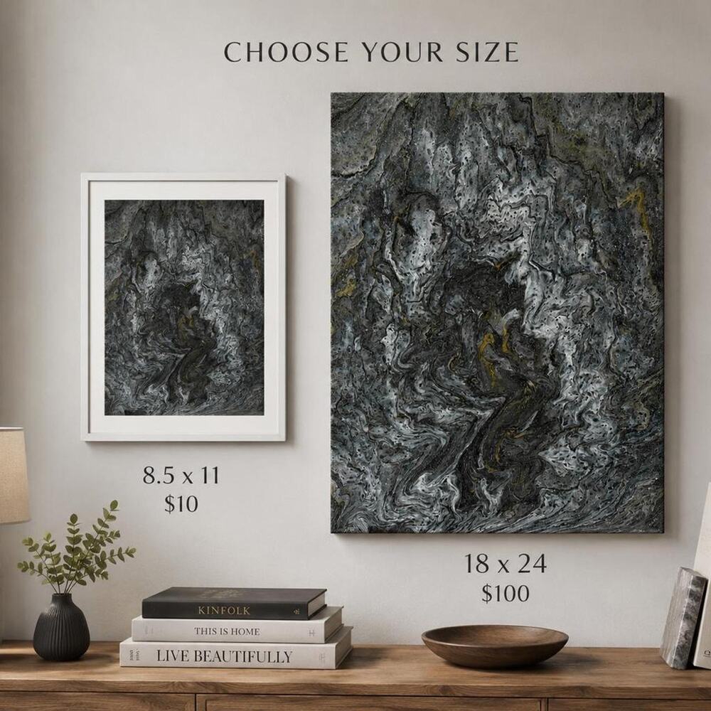 Black Galaxy Abstract Artwork